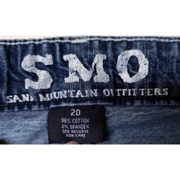 SMO SAND MOUNTAIN OUTFITTERS 20 Embellish Embroidered Cross Straight Jean 40x33 - Picture 12 of 13
